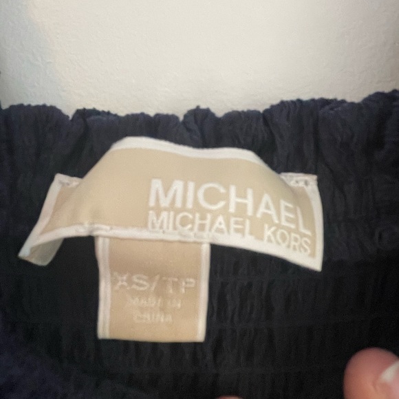 MICHAEL KORS DEEP BLUE MAXI DRESS (XS) - like new - Picture 2 of 3